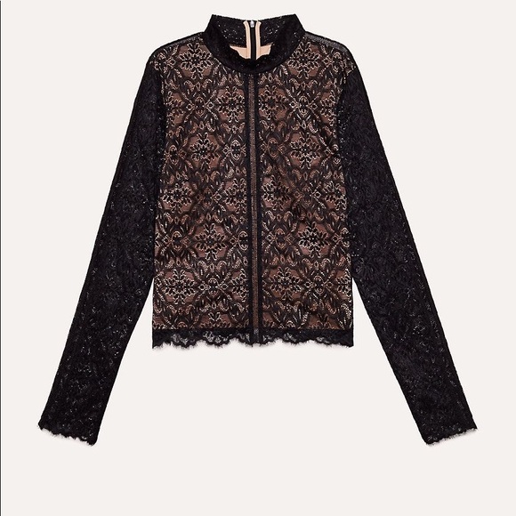 Aritzia Wilfred Adriene Lace Blouse - Picture 1 of 7